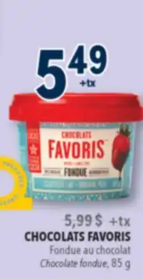 Familiprix CHOCOLATS FAVORIS Chocolate fondue, 85g offer
