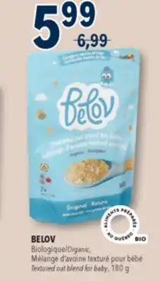 Familiprix BELOV Organic, Textured oat blend for baby, 180g offer