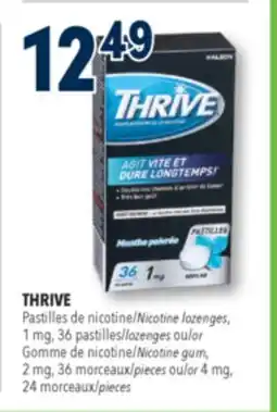 Familiprix THRIVE Nicotine lozenges 1 mg 36 lozenges Nicotine gum 2 mg 36 pieces 4 mg 24 pieces offer
