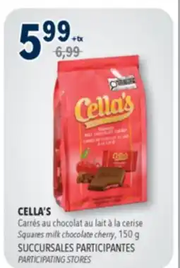 Familiprix CELLA'S, Squares milk chocolate cherry offer