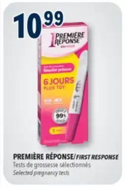 Familiprix PREMIÈRE RÉPONSE/FIRST RESPONSE, Selected pregnancy tests offer