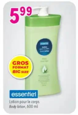 Familiprix ESSENTIEL, Body lotion offer
