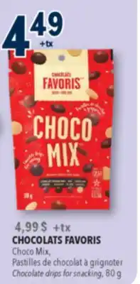 Familiprix CHOCOLATS FAVORIS, Choco Mix, Chocolate drips for snacking offer