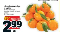 Super C Clémentines avec tige et feuilles | Clementines with stem and leaves offer