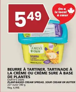 Rachelle-Bery Grocery EARTH'S OWN PLANT-BASED CREAM SPREAD, SOUR CREAM OR BUTTER offer