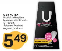 Brunet U BY KOTEX Produits d'hygiène féminine sélectionnés offer