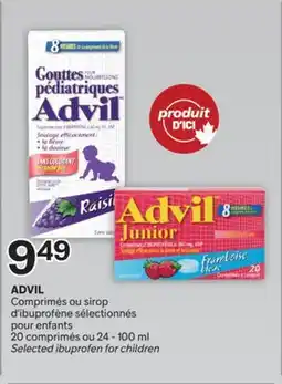 Brunet ADVIL Comprimés ou sirop d'ibuprofène sélectionnés pour enfants offer