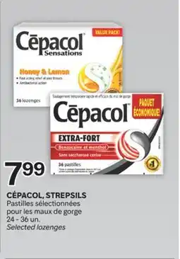 Brunet CÉPACOL, STREPSILS Pastilles sélectionnées pour les maux de gorge offer