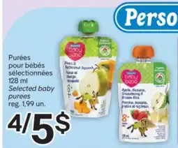 Brunet PERSONNELLE Purées pour bébés sélectionnées offer