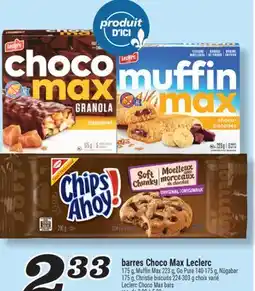 Marché Richelieu BARRES CHOCO MAX LECLERC | LECLERC CHOCO MAX BARS offer