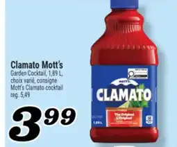 Marché Richelieu Clamato Mott's| Mott's Clamato cocktail offer