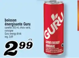 Marché Richelieu Boisson énergisante Guru | Guru energy drink offer