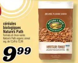 Marché Richelieu Céréales biologiques Nature'sPath | Nature'sPath organic cereal offer