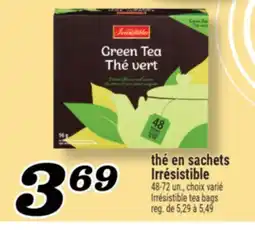 Marché Richelieu THÉ EN SACHETS IRRÉSISTIBLE | IRRÉSISTIBLE TEA BAGS offer