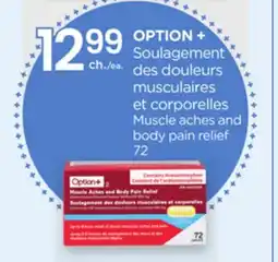 Proxim OPTION+ Muscle aches and body pain relief offer