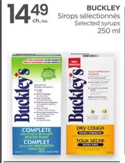 Proxim BUCKLEY Selected syrups offer
