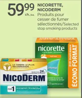 Proxim NICORETTE, NICODERM Selected stop smoking products offer