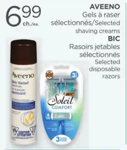Proxim AVEENO, BIC Selected shaving creams offer
