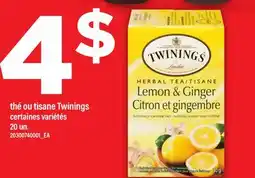 Maxi THÉ OU TISANE TWININGS, 20 UN offer