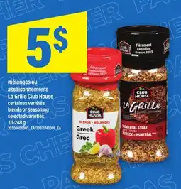 Maxi MÉLANGES OU ASSAISONNEMENTS LA GRILLE CLUB HOUSE | BLENDS OR SEASONING offer