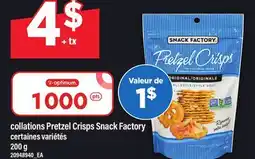 Maxi COLLATIONS PRETZEL CRISPS SNACK FACTORY offer