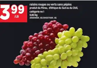 Maxi RAISINS ROUGES OU VERTS SANS PÉPINS offer