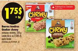 Maxi BARRES TENDRES QUAKER CHEWY offer