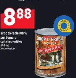 Maxi SIROP D'ÉRABLE 100 % PUR BERNARD offer