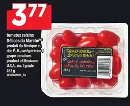 Maxi TOMATES RAISINS DÉLICES DU MARCHÉMC | GRAPE TOMATOES offer