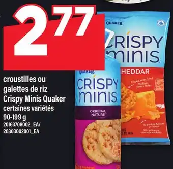 Maxi CROUSTILLES OU GALETTES DE RIZ CRISPY MINIS QUAKER offer