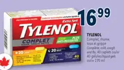 Familiprix TYLENOL Complete cold, cough and flu 40 caplets 40 liquid gels 270 m offer