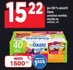 Maxi JUS 100 % ASSORTI OASIS offer