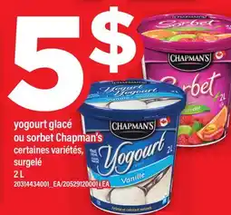 Maxi YOGOURT GLACÉ OU SORBET CHAPMAN'S offer