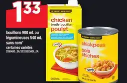 Maxi BOUILLONS, 900 ML OU LÉGUMINEUSES, 540 ML SANS NOM offer