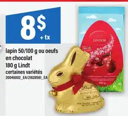Maxi LAPIN, 50/100 G OU OEUFS EN CHOCOLAT, 180 G LINDT offer