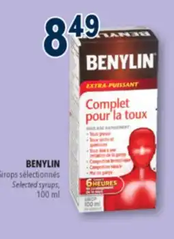Familiprix BENYLIN, Selected syrups offer