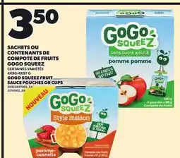 Provigo GOGO SQUEEZ FRUIT SAUCE POUCHES OR CUPS offer