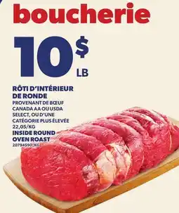 Provigo INSIDE ROUND OVEN ROAST offer