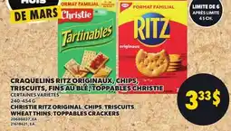 Provigo CRAQUELINS RITZ ORIGINAUX, CHIPS, TRISCUITS, FINS AU BLÉ, TOPPABLES CHRISTIE, 240-454 offer