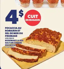 Provigo FOCACCIA AU ROMARIN ET SEL DE MER OU FROMAGE, 430/484 G offer