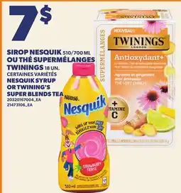 Provigo NESQUIK SYRUP OR TWINING'S SUPER BLENDS TEA offer