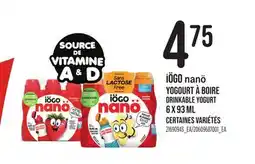 Provigo IÖGO NANÖ YOGOURT À BOIRE DRINKABLE YOGURT offer