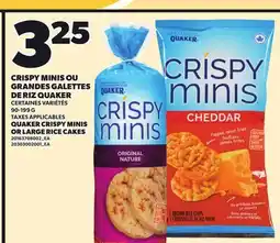 Provigo QUAKER CRISPY MINIS OR LARGE RICE CAKES offer