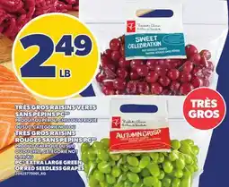 Provigo PC EXTRA LARGE GREEN OR RED SEEDLESS GRAPES offer