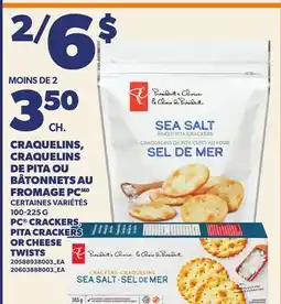 Provigo PC CRACKERS, PITA CRACKERS OR CHEESE TWISTS offer