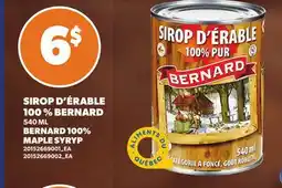 Provigo BERNARD 100% MAPLE SYRYP offer