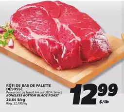 IGA BONELESS BOTTOM BLADE ROAST offer