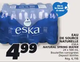 IGA ESKA NATURAL SPRING WATER offer
