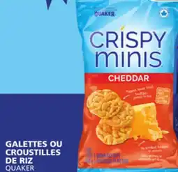 IGA QUAKER CRISPY MINIS RICE CHIPS OR SNACKS offer