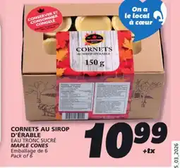 IGA EAU TRONC SUCRÉ MAPLE CONES offer